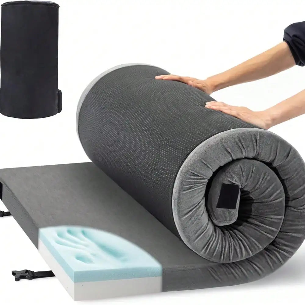 Waterproof Memory Foam Camping Sleeping Pad Roll-Up with Bag