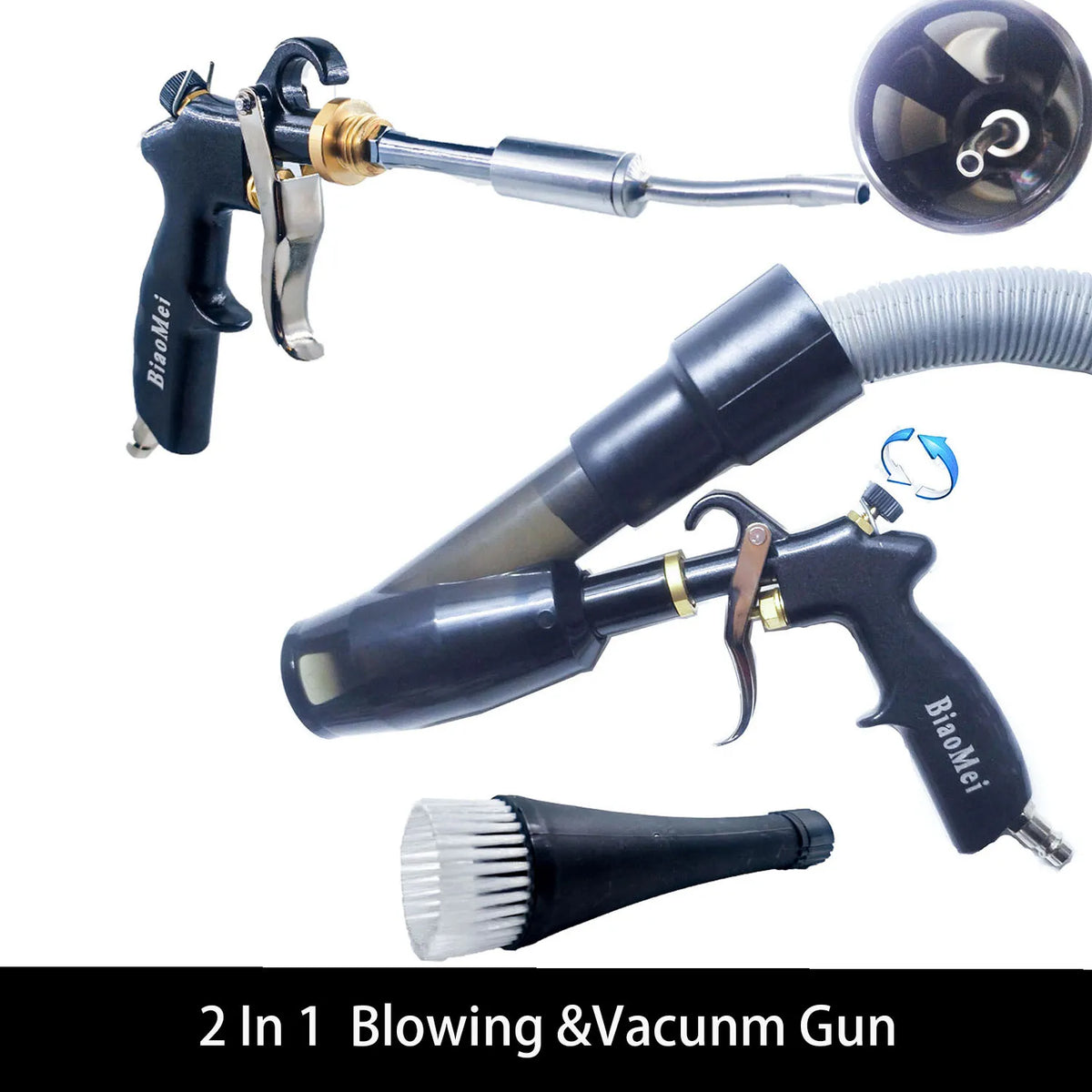 BIAOMEI Tornado Air Blow Gun for Car Interior Detailing
